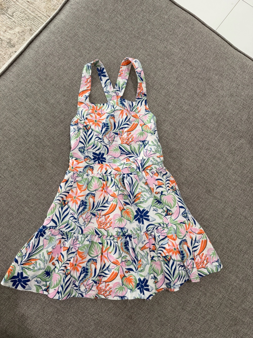 Tropical Floral Sleeveless Romper - Multicolor
